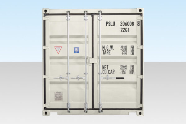 CONTENEDOR MARÍTIMO DE 20 PIES (UN VIAJE) BLANCO (RAL 9003)